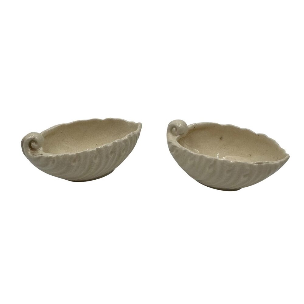 Vintage Creamy Ivory Porcelain Acanthus Leaf Bowl Made in Japan